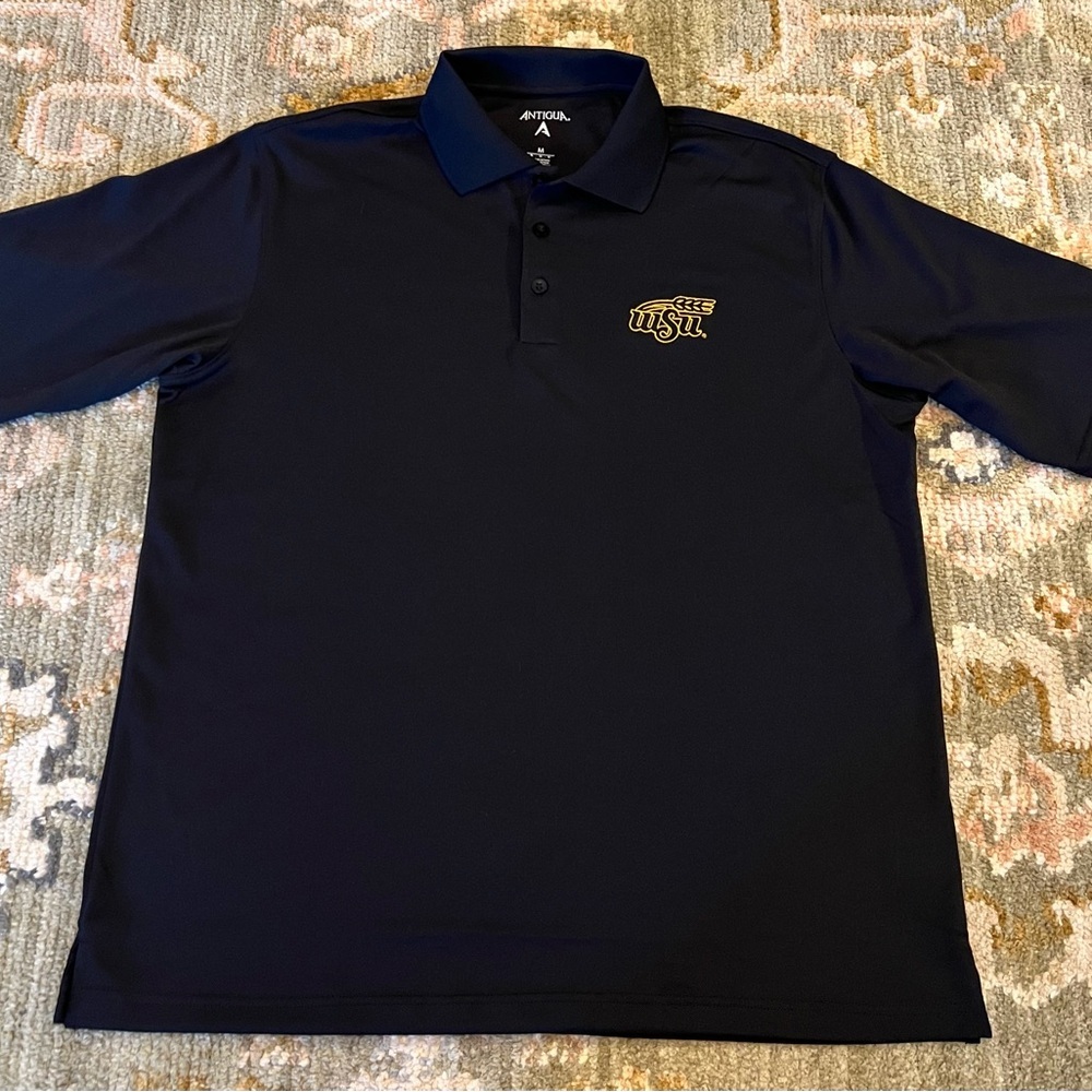 Wichita State Shockers Antigua Polo Shirt WSU Embroidered Men Size Medium Black